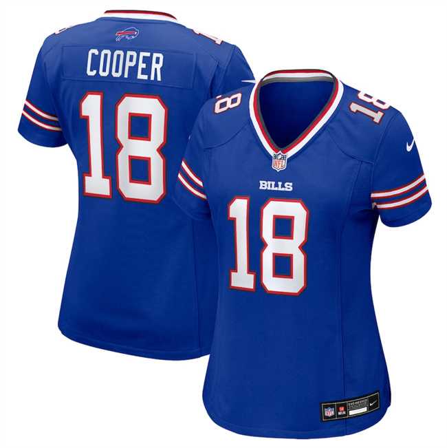 Womens Buffalo Bills #18 Amari Cooper Royal Stitched Football Jersey Dzhi